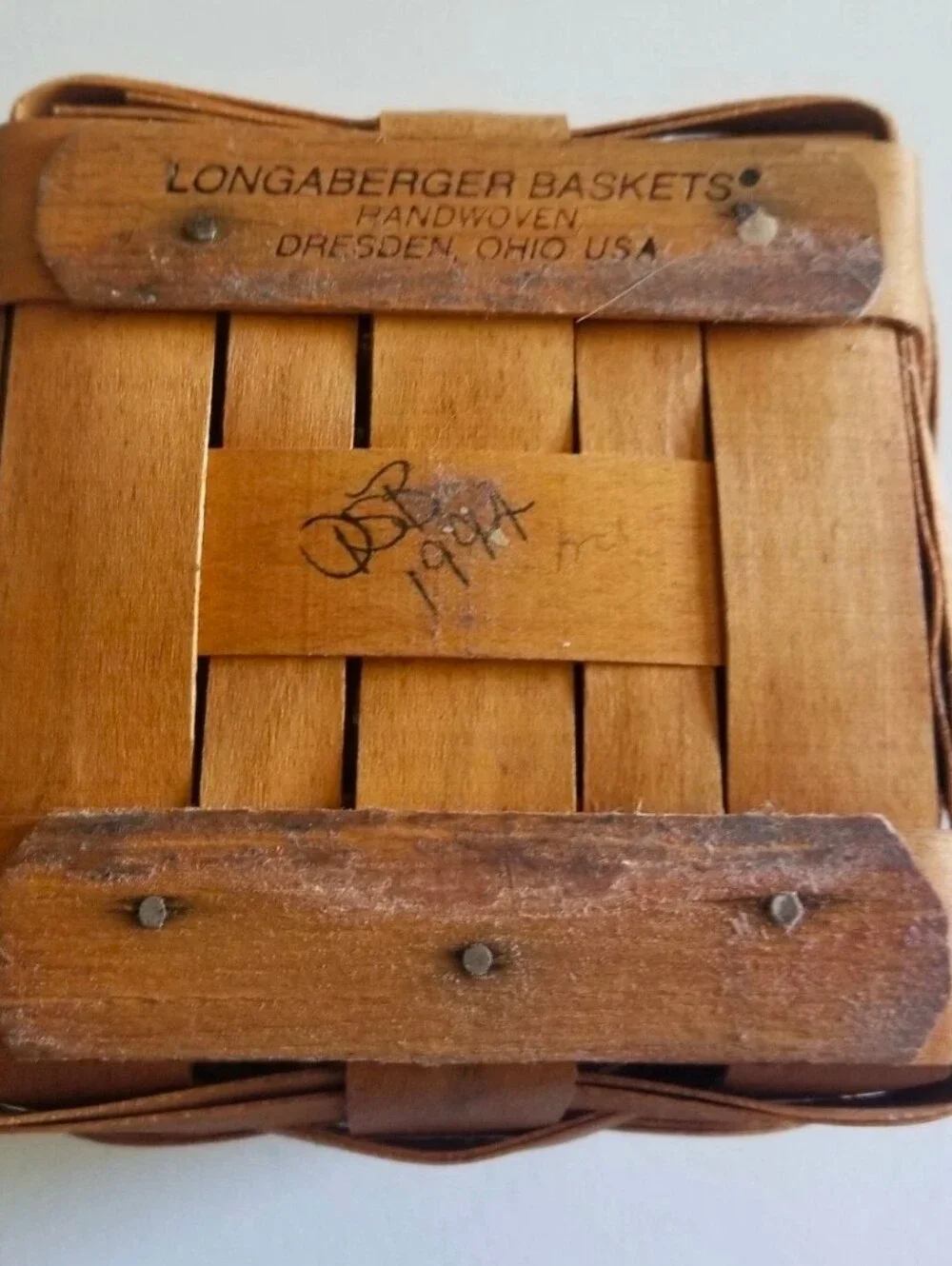 Longaberger Basket With Plastic Protector 6.5